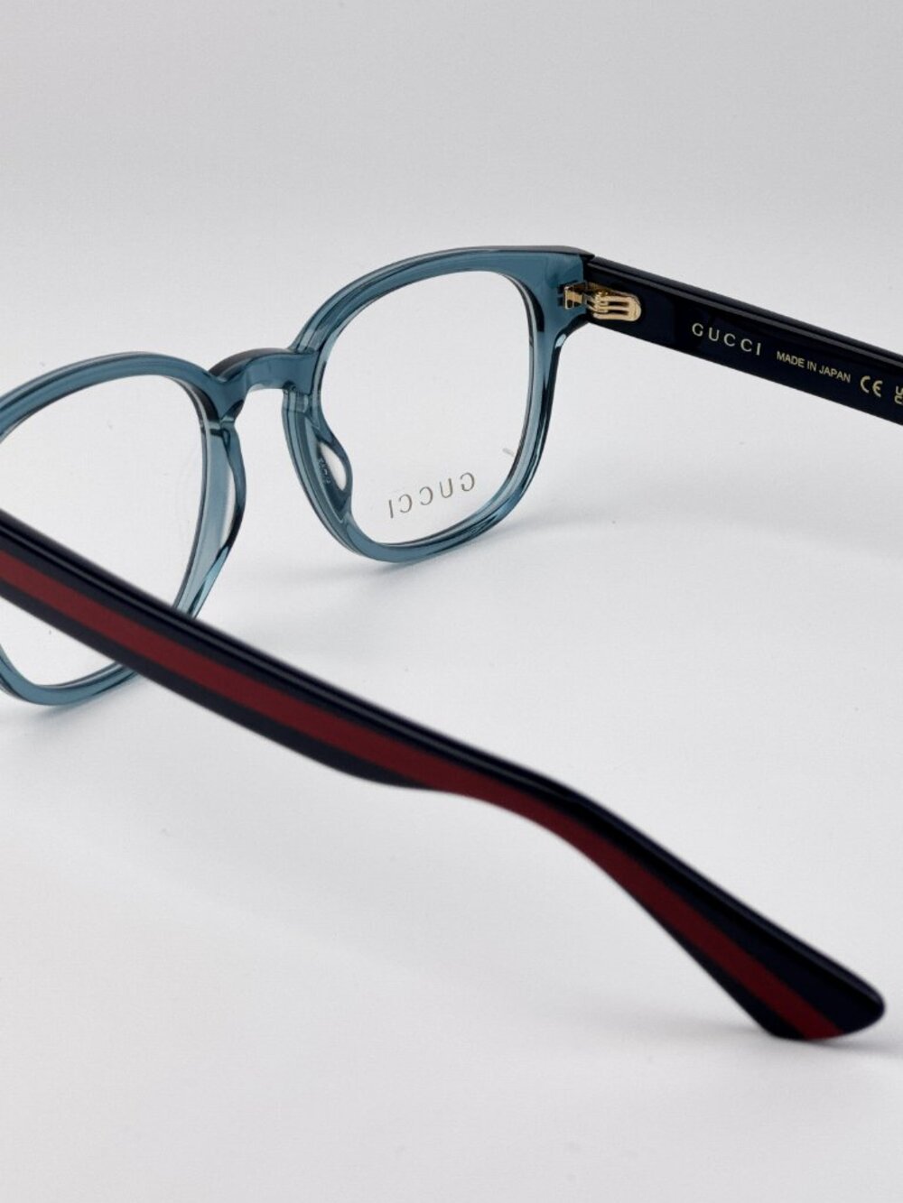 Gucci GG0927O 006 Square Eyeglasses Transparent Blue NEW AUTHENTIC - Picture 7 of 9